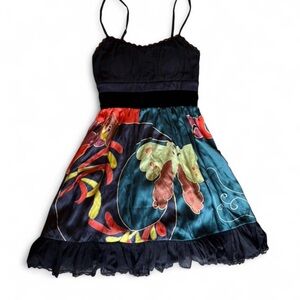 vintage silk Sue Wong babydoll dress